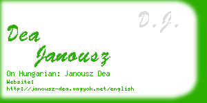 dea janousz business card